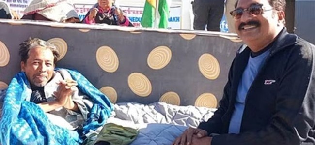 Actor Prakash Raj Visits Climate Activist Sonam Wangchuk On Huger Strike In Ladakh